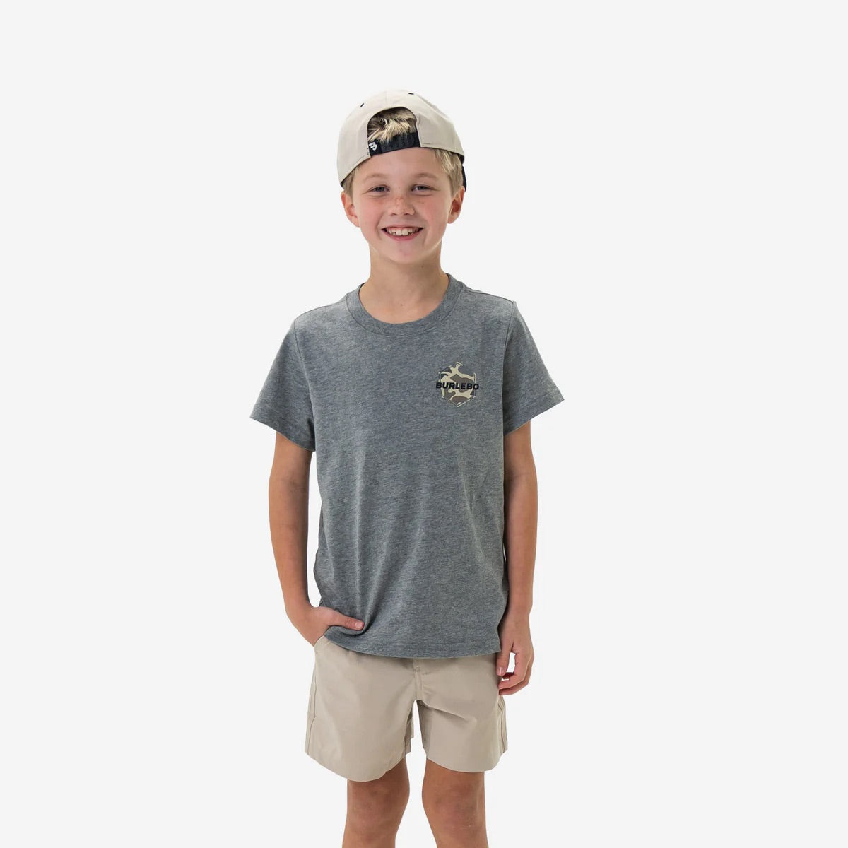 Short Sleeve Tee - Rad Dude Deer Camo - Dark Heather Grey