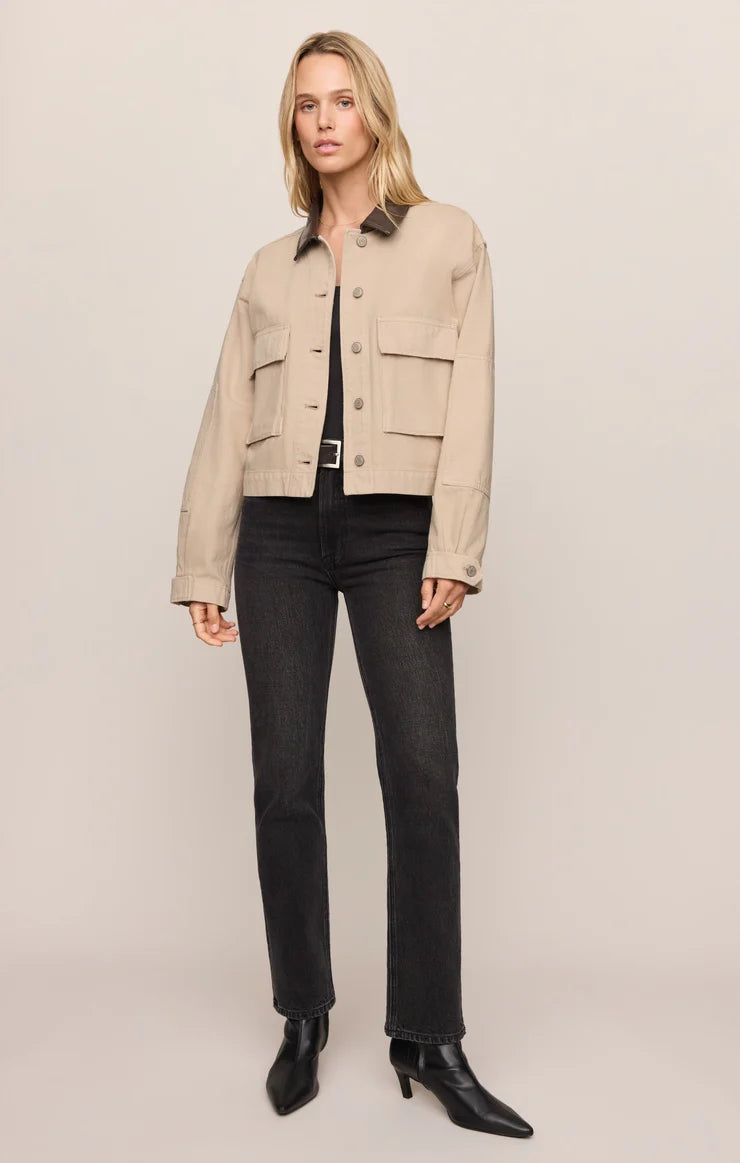 Rey Cropped Chore Jacket - Soapstone