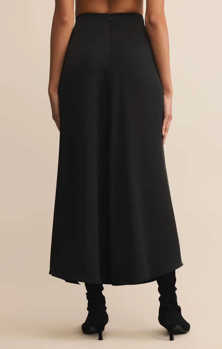 Northpointe Satin Midi Skirt - Black
