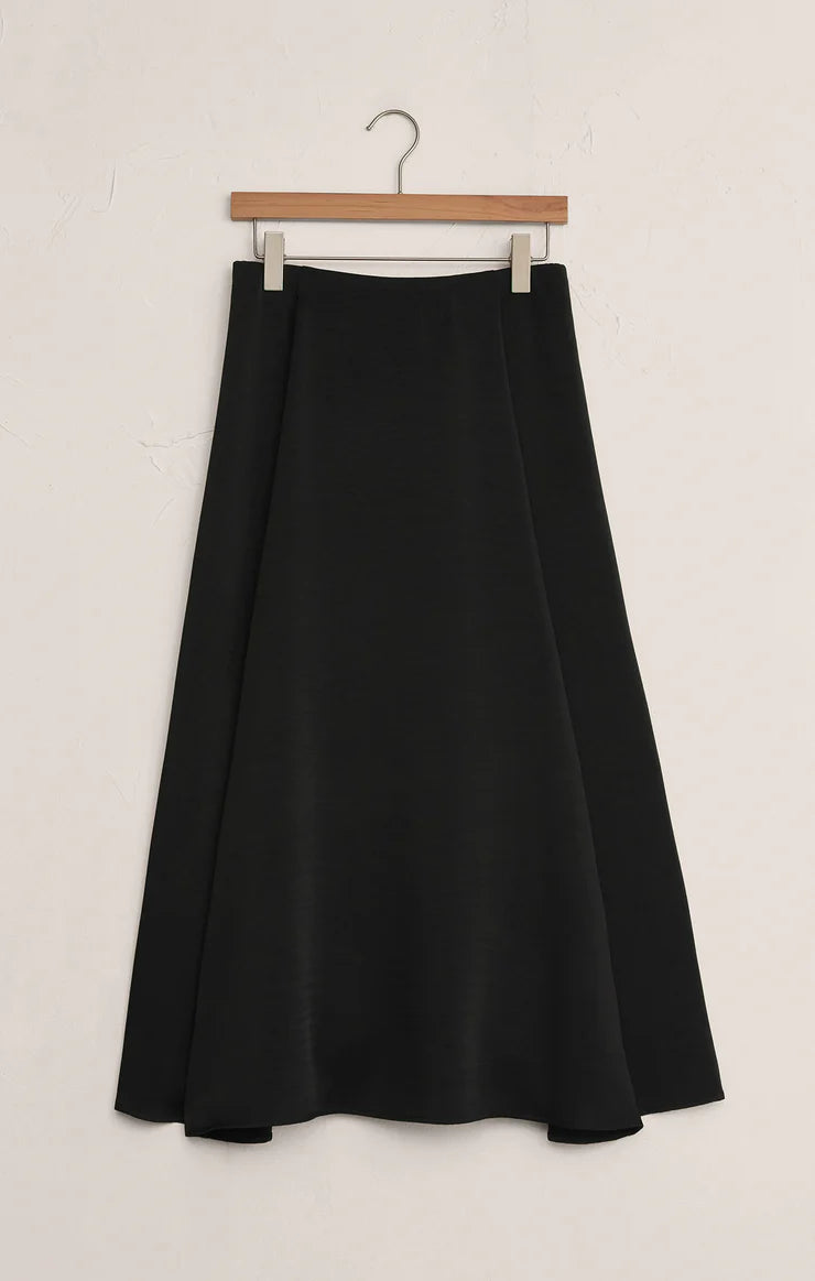 Northpointe Satin Midi Skirt - Black