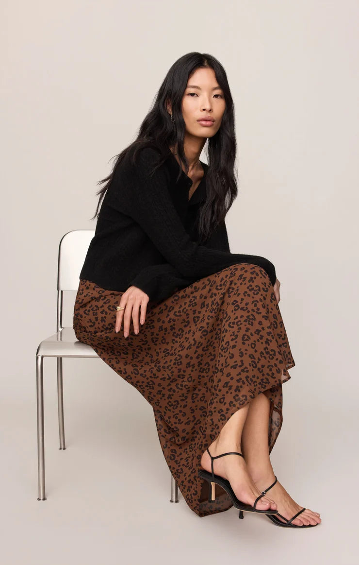 Europa Leopard Skirt - Burnt Umber