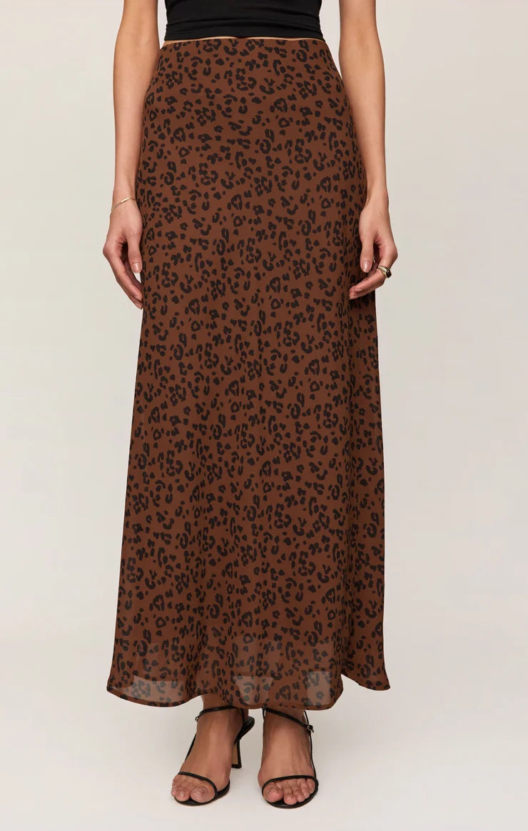 Europa Leopard Skirt - Burnt Umber