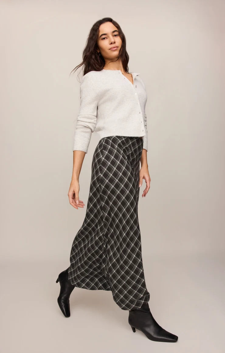 Europa Plaid Skirt - Ash Black