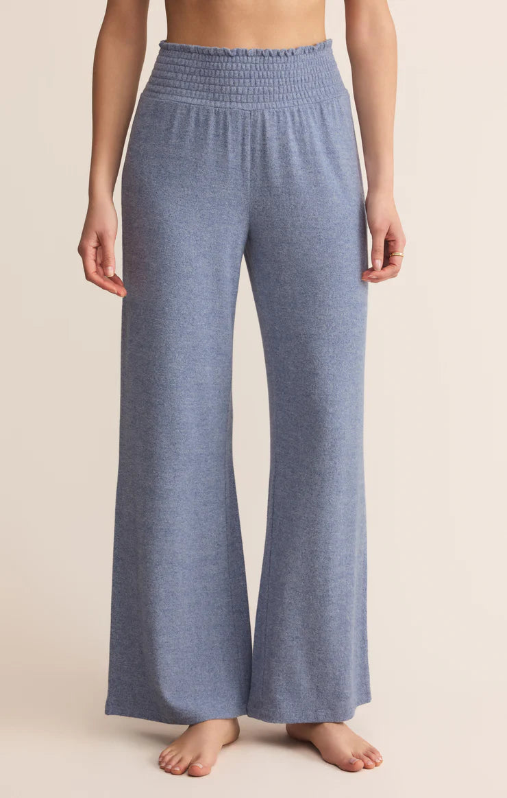 Dawn Smocked Pant - Blue Velvet