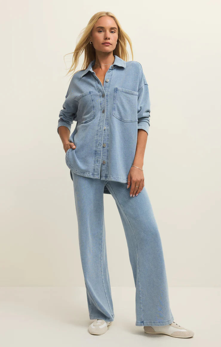 Hunter Knit Denim Pant - Ocean Air Indigo