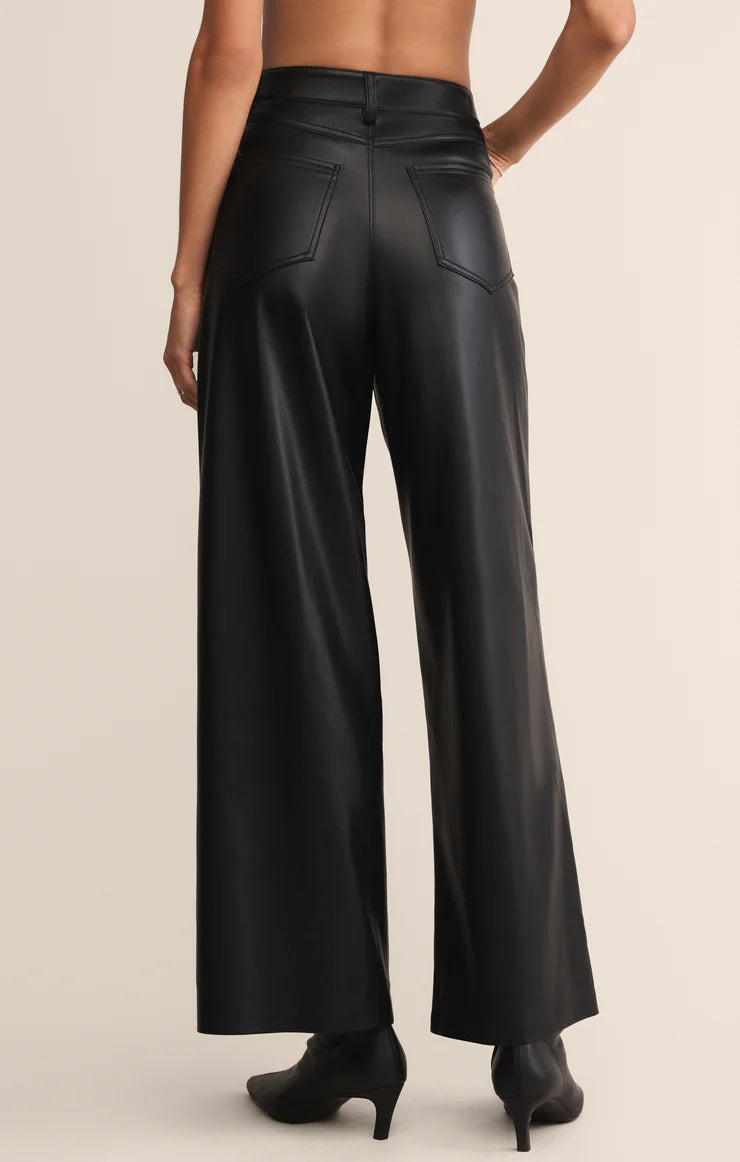 Marli Wide Leg Vegan Leather Pant