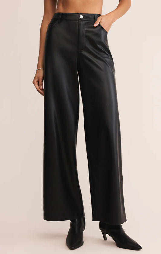 Marli Wide Leg Vegan Leather Pant