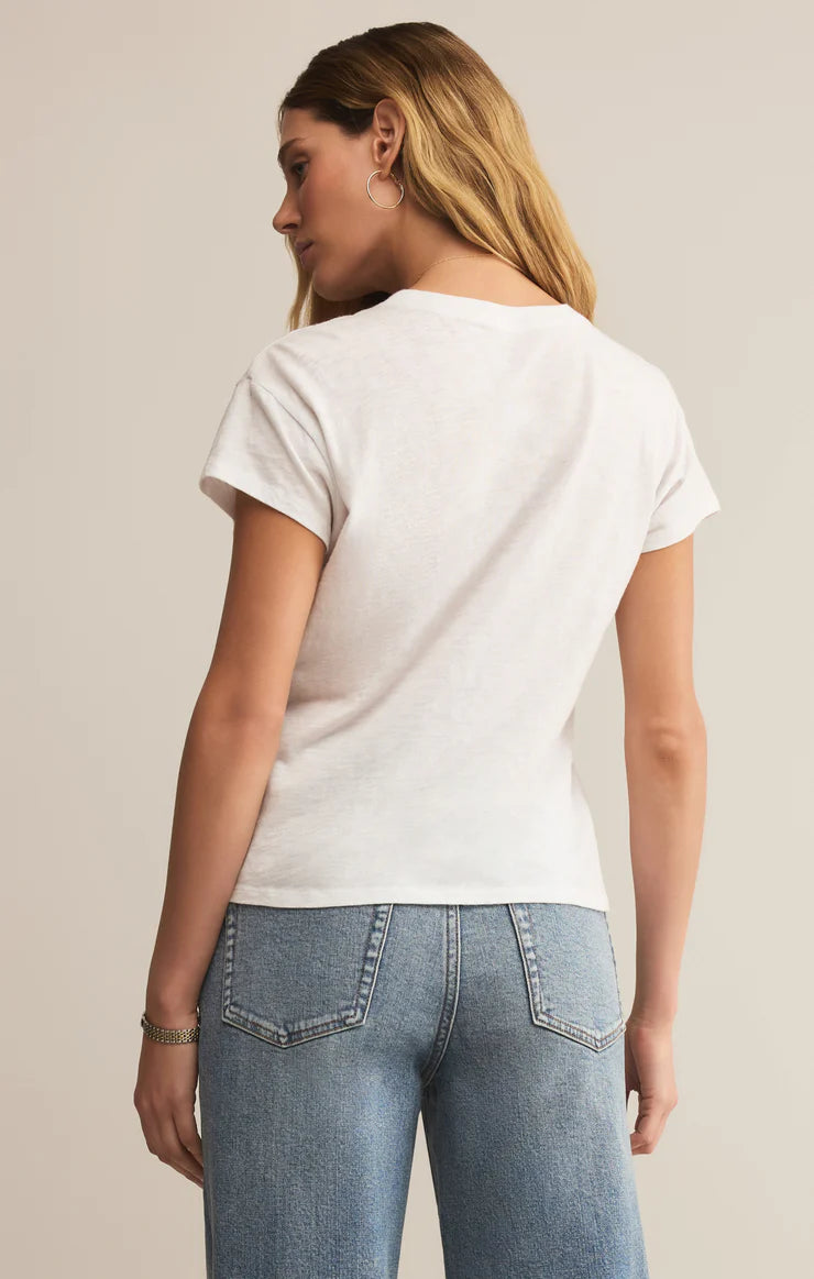 Modern Slub Tee In White