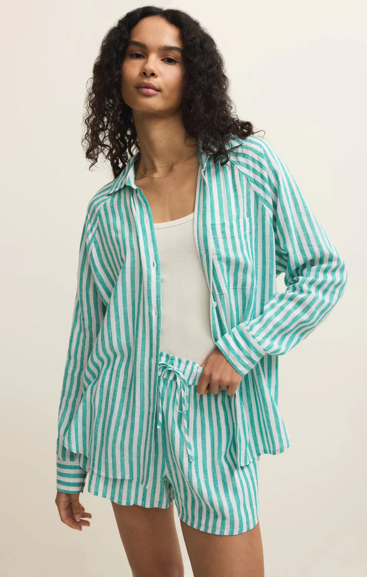 The Perfect Linen Striped Top - La Palma