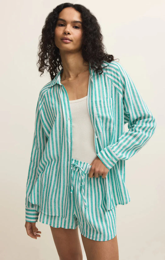 The Perfect Linen Striped Top - La Palma