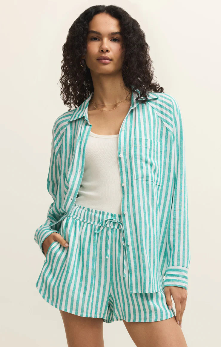The Perfect Linen Striped Top - La Palma