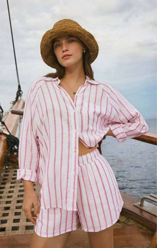 The Perfect Line Top - Spanish Rose