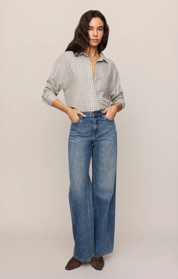 River Plaid Button Up - Emerald Cove