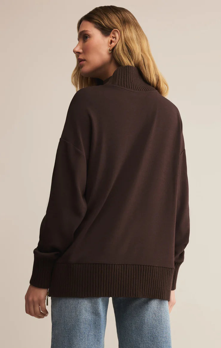 Sable Rib Sweatshirt - Chocolate Cherry
