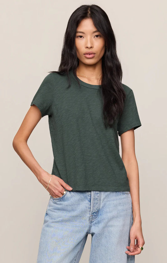 Junie Slub Tee Shirt - Emerald Cove
