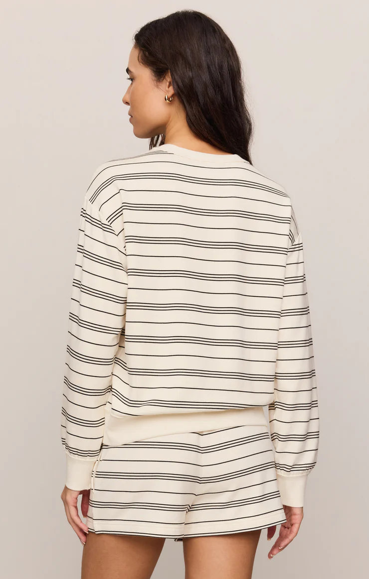 Stand Out Striped Fleece Sweatshirt