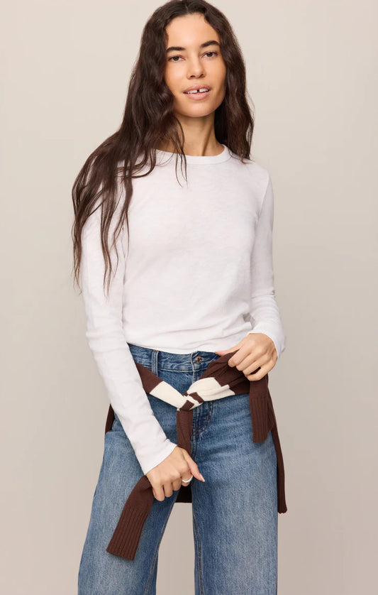 Junie Long Sleeve Tee - White