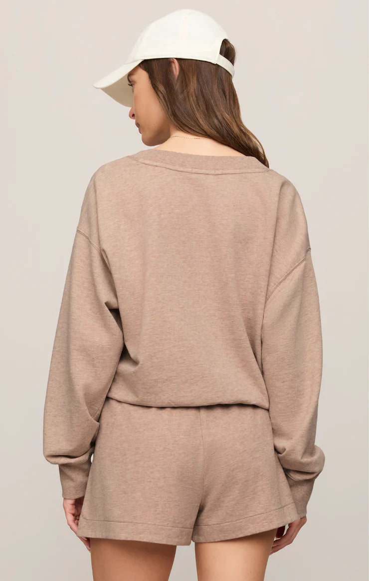 The Everyday V Neck - Heather Ash