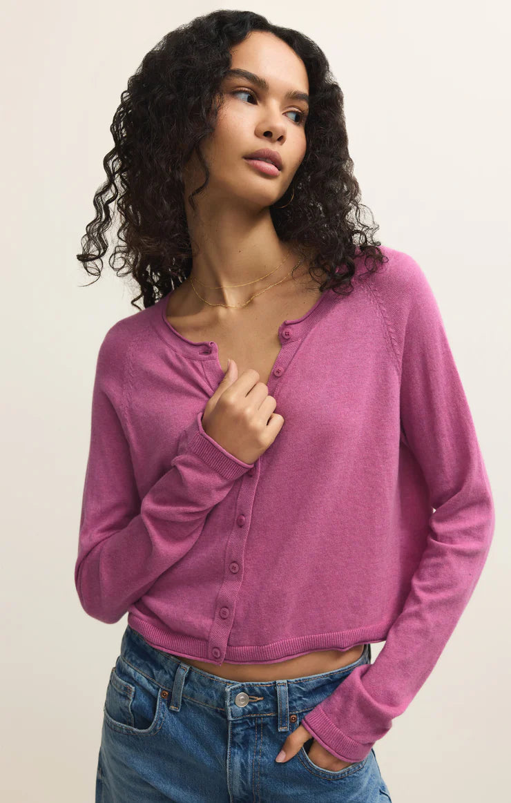 The Perfect Layer Cardigan -  Spanish Rose