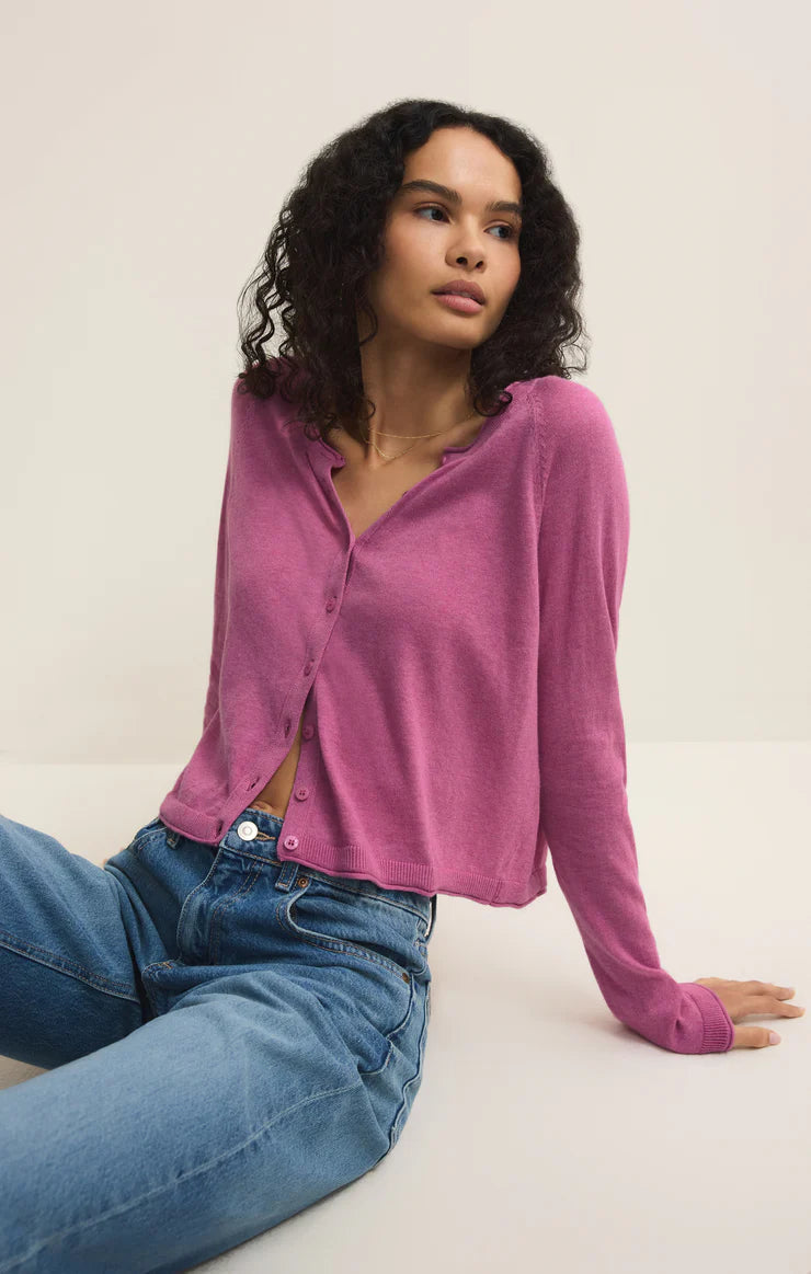 The Perfect Layer Cardigan -  Spanish Rose