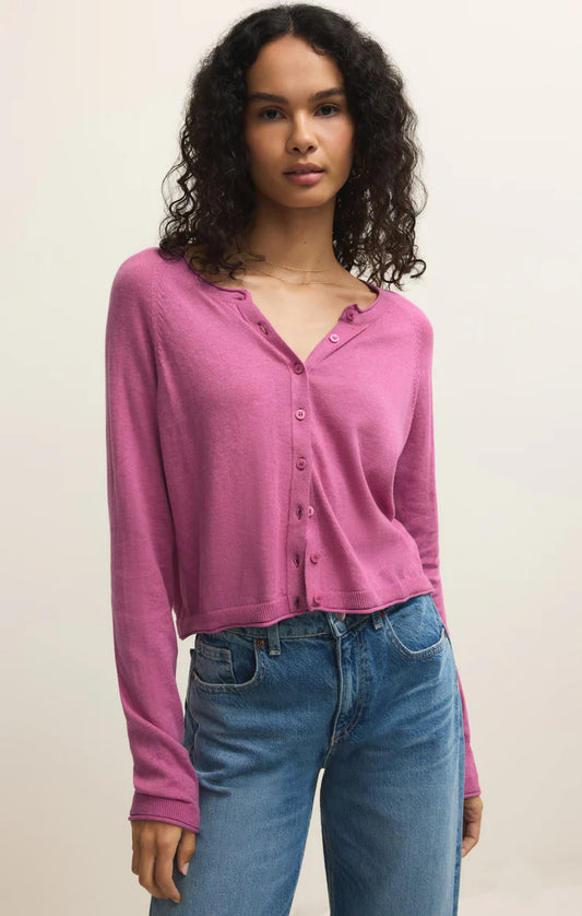 The Perfect Layer Cardigan -  Spanish Rose