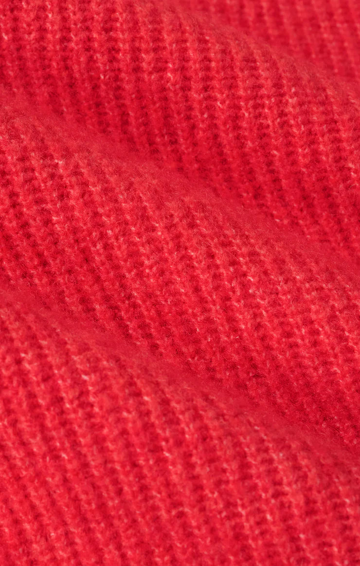 Medina Rib Cardigan - Red Lotus