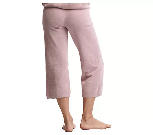 Barefoot Dreams CozyChic Lite Textured Crop Pant - Teaberry