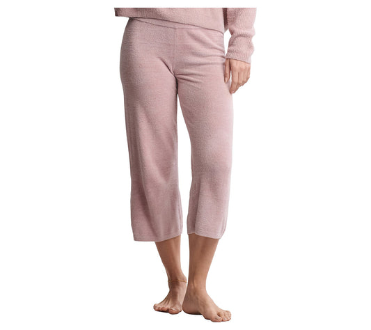 Barefoot Dreams CozyChic Lite Textured Crop Pant - Teaberry