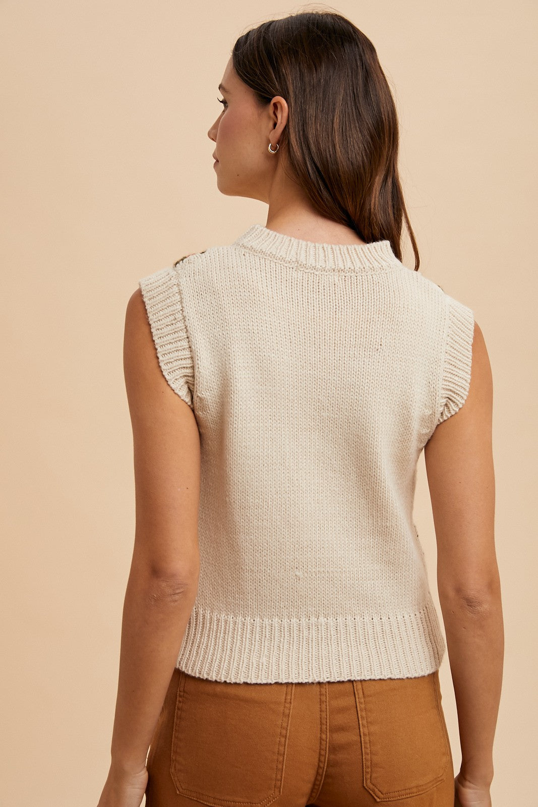 Multi Color Crochet Sweater Vest