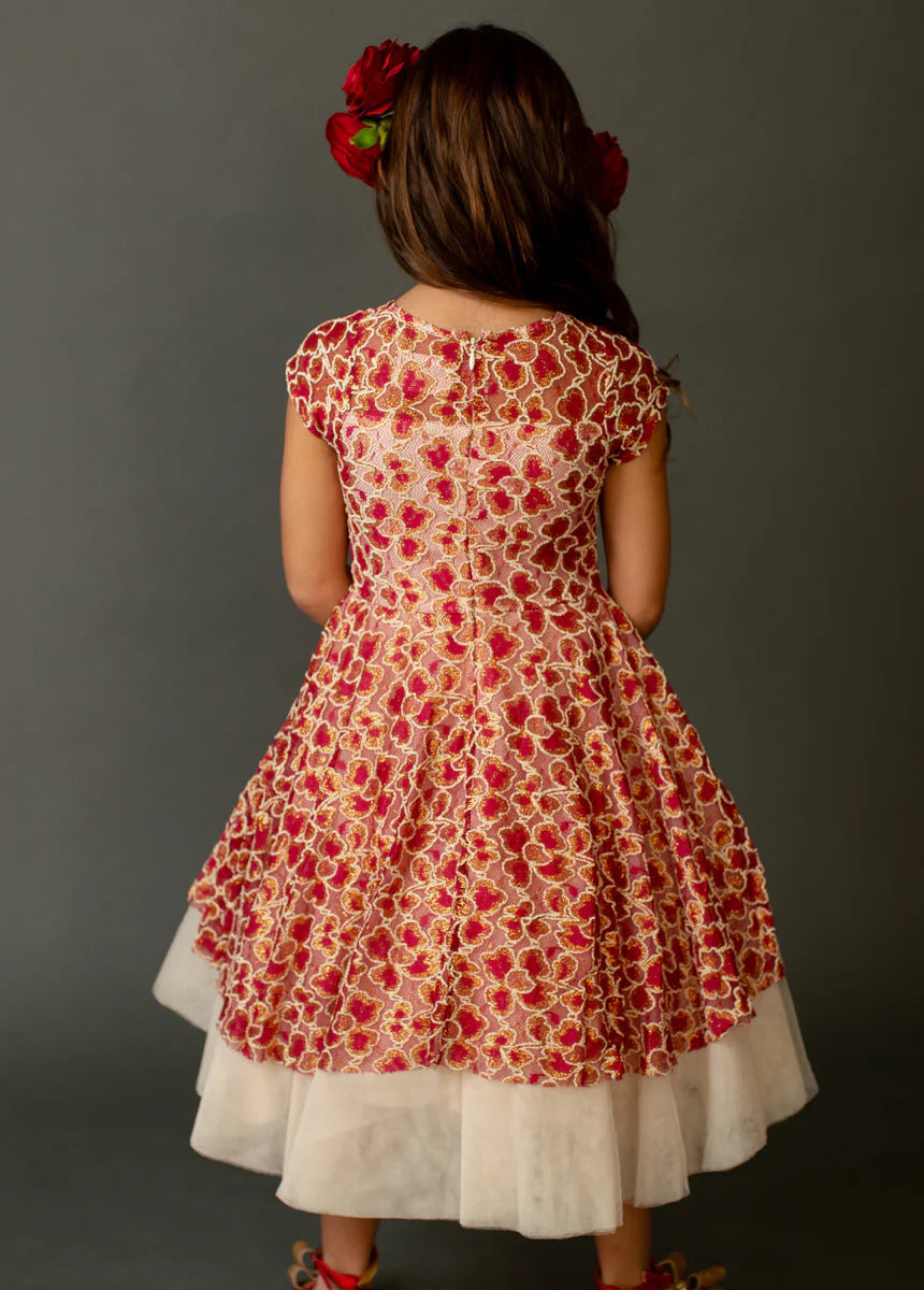 Scarlet Metallic Annalise Petticoat Dress