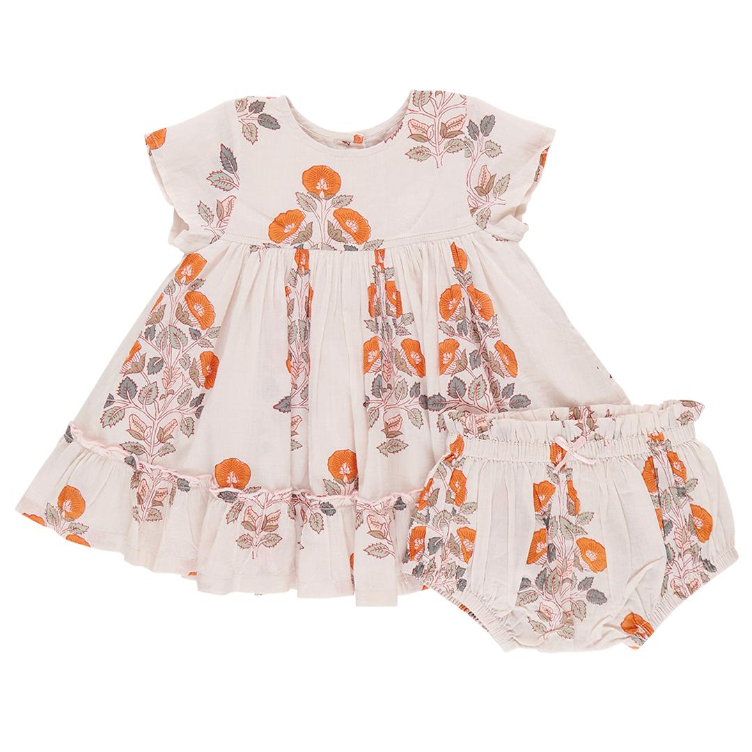 Cloud Bouquet Floral Baby Dress Set
