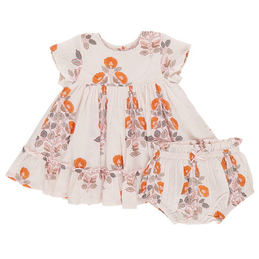Cloud Bouquet Floral Baby Dress Set