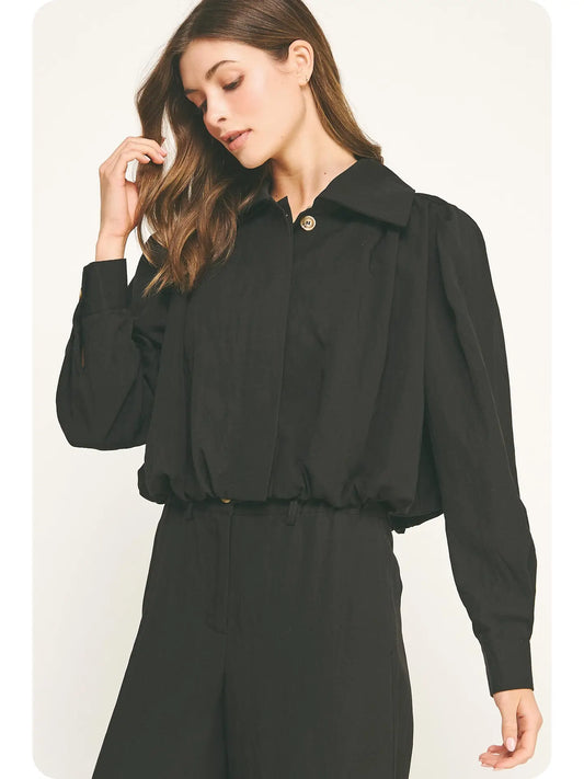 Lyra Bubble Shirt In Black