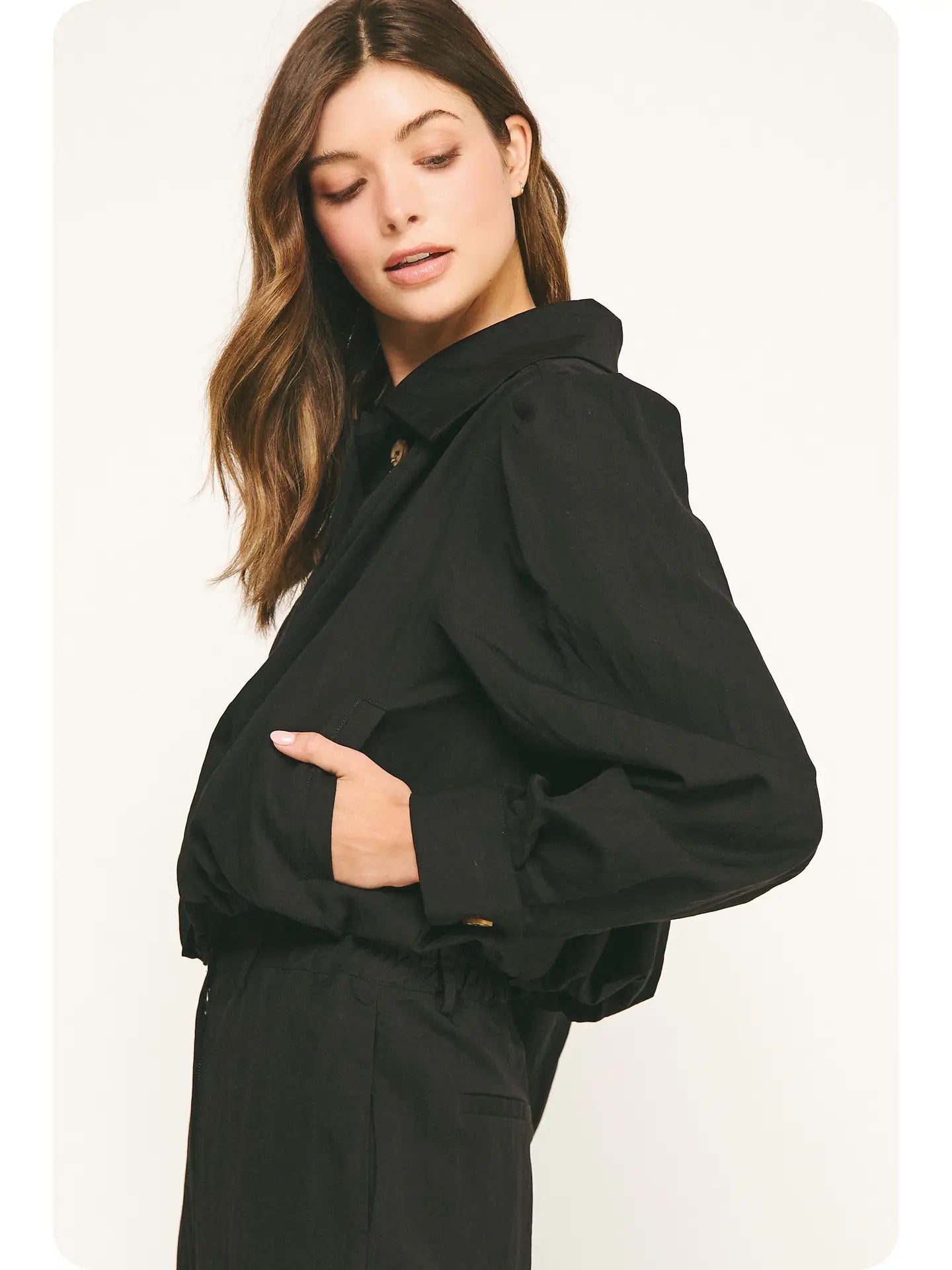 Lyra Bubble Shirt In Black