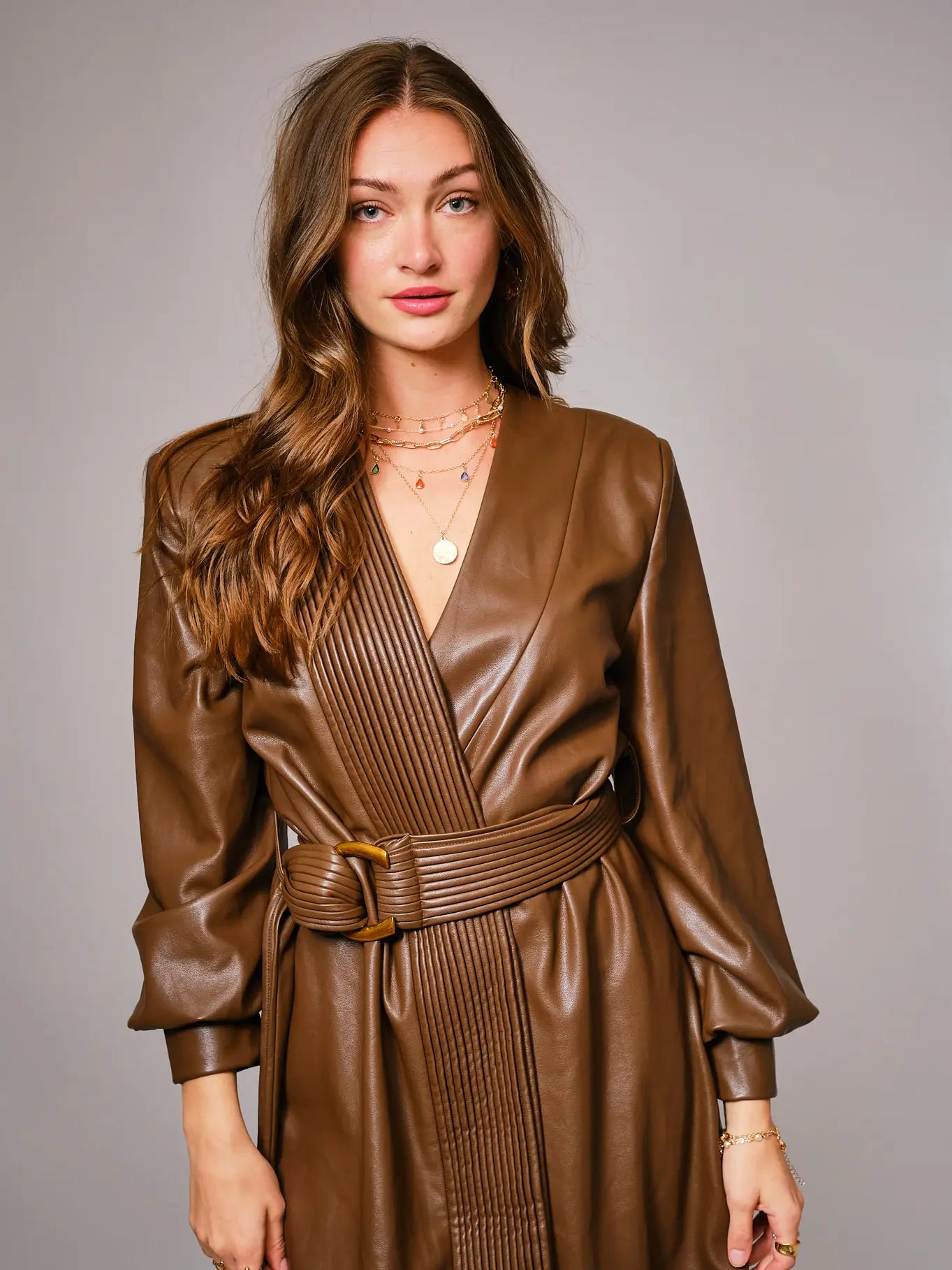Sadie Leather Belt Dress