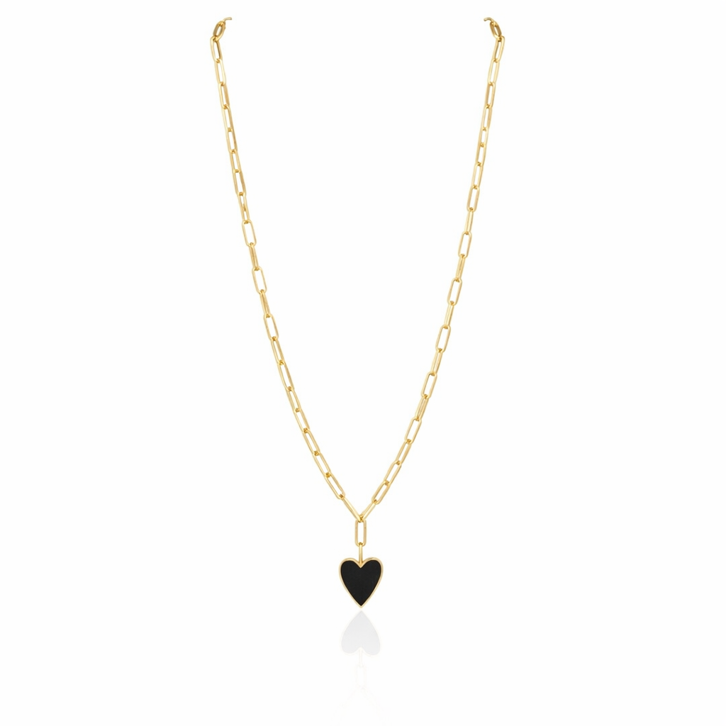 Jamie Black Heart Necklace