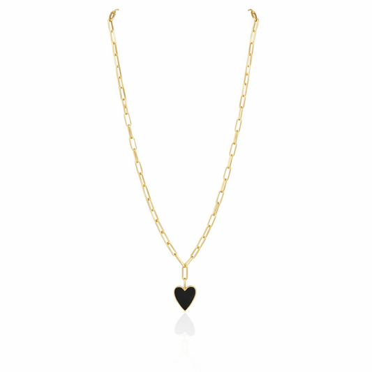 Jamie Black Heart Necklace
