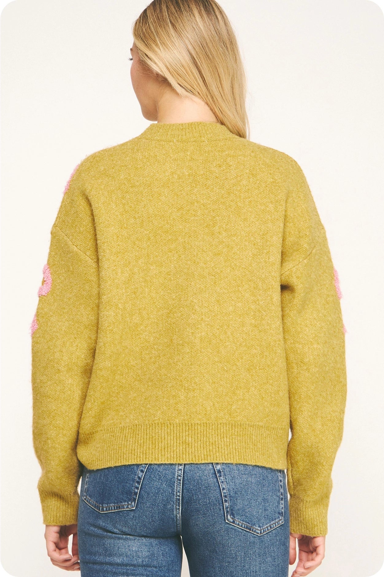 Chartreuse Floral Sweater