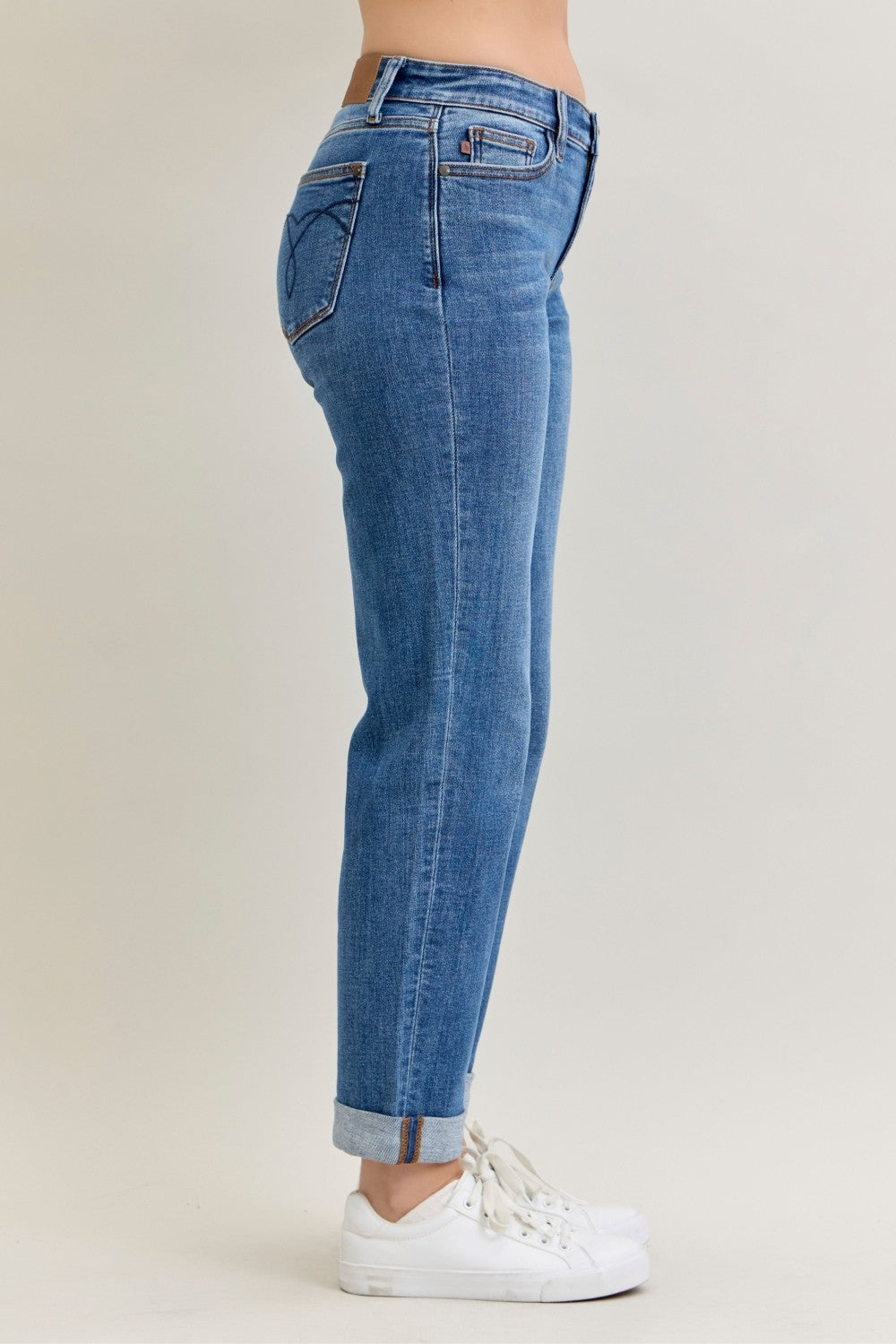 Mid Rise BF Classic Cuffed Jean