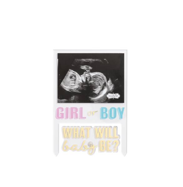 Girl Or Boy Ultrasound Cake Topper