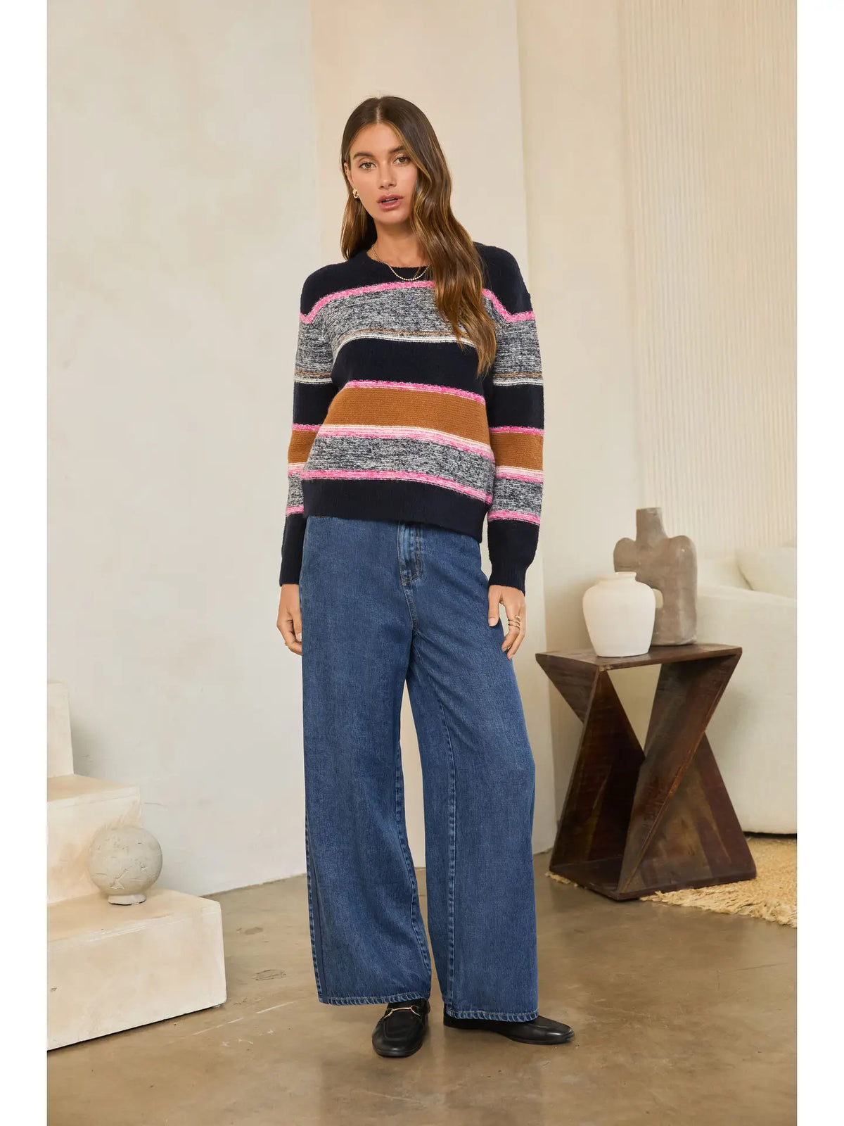 Marled Colorblock Sweater