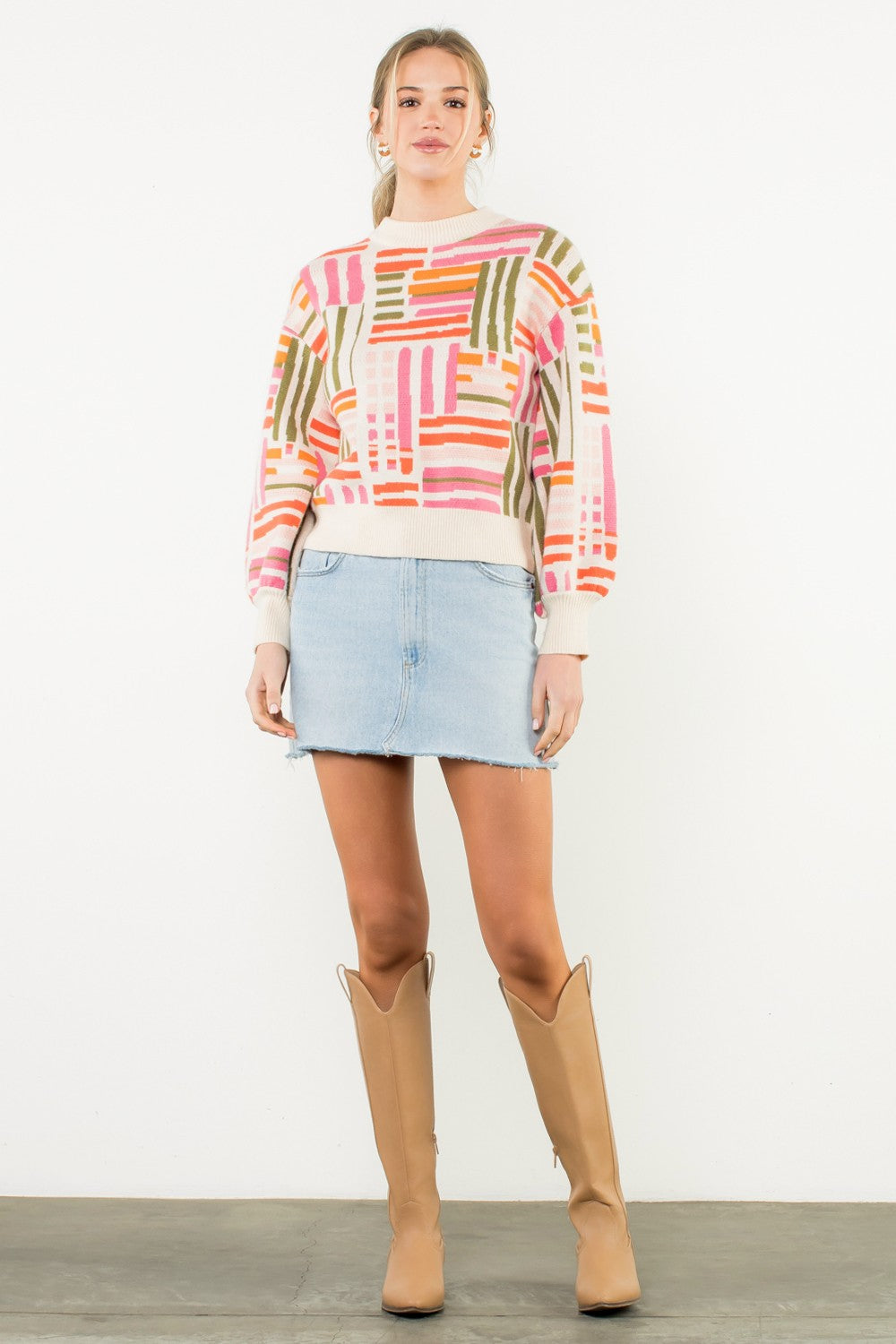 Pattern Knit Sweater