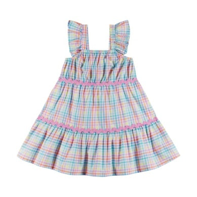 Plaid Tiered Dress