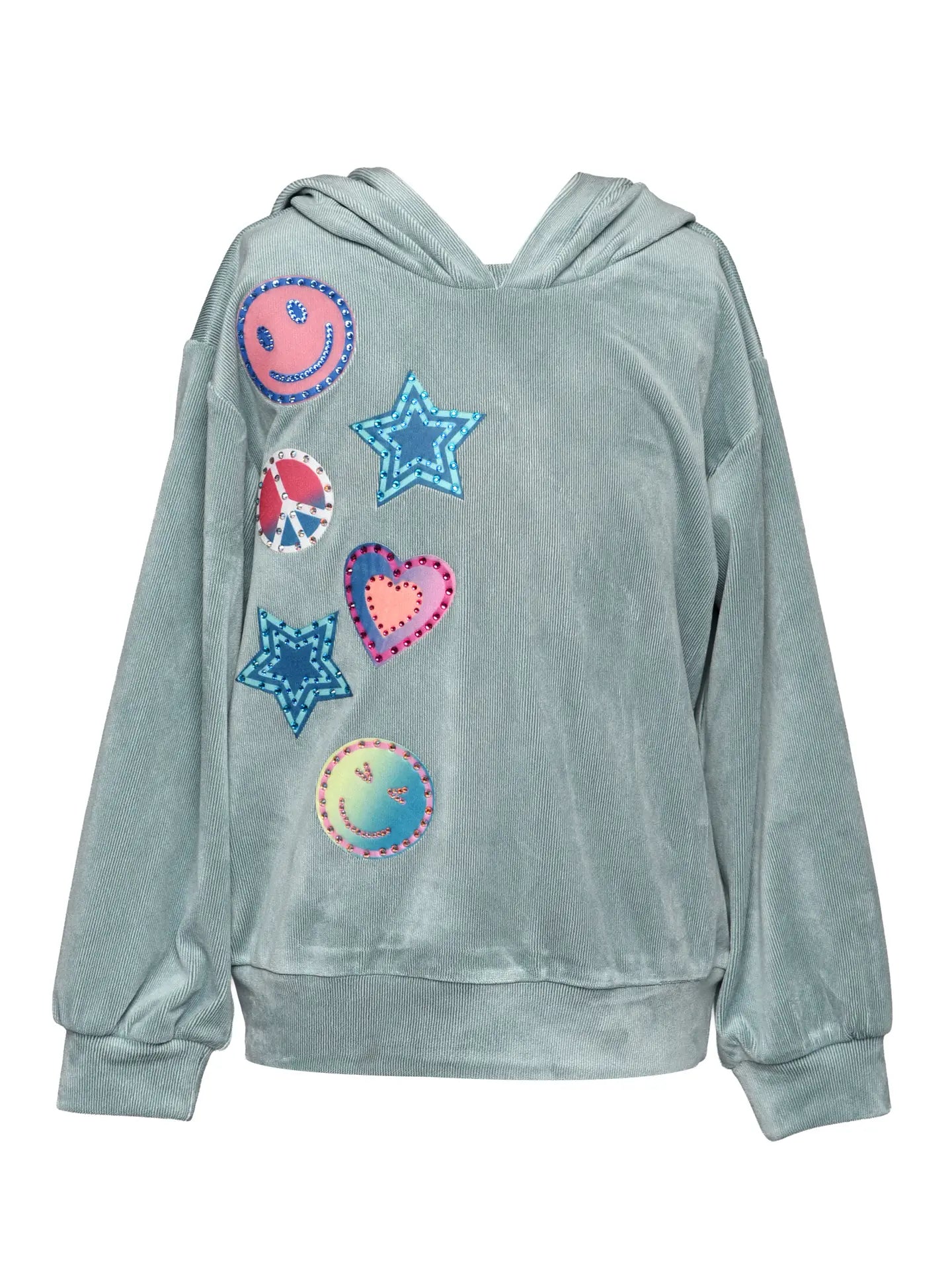 Mint Pullover Hoodie W/ Emojis