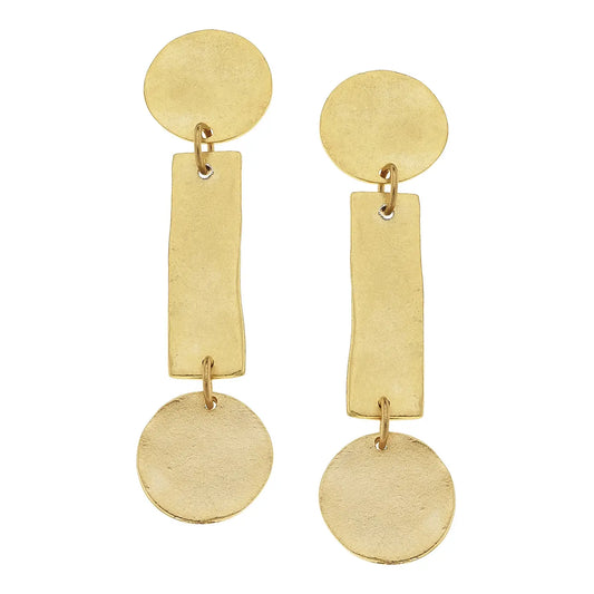 Gold Round-Bar Earrings
