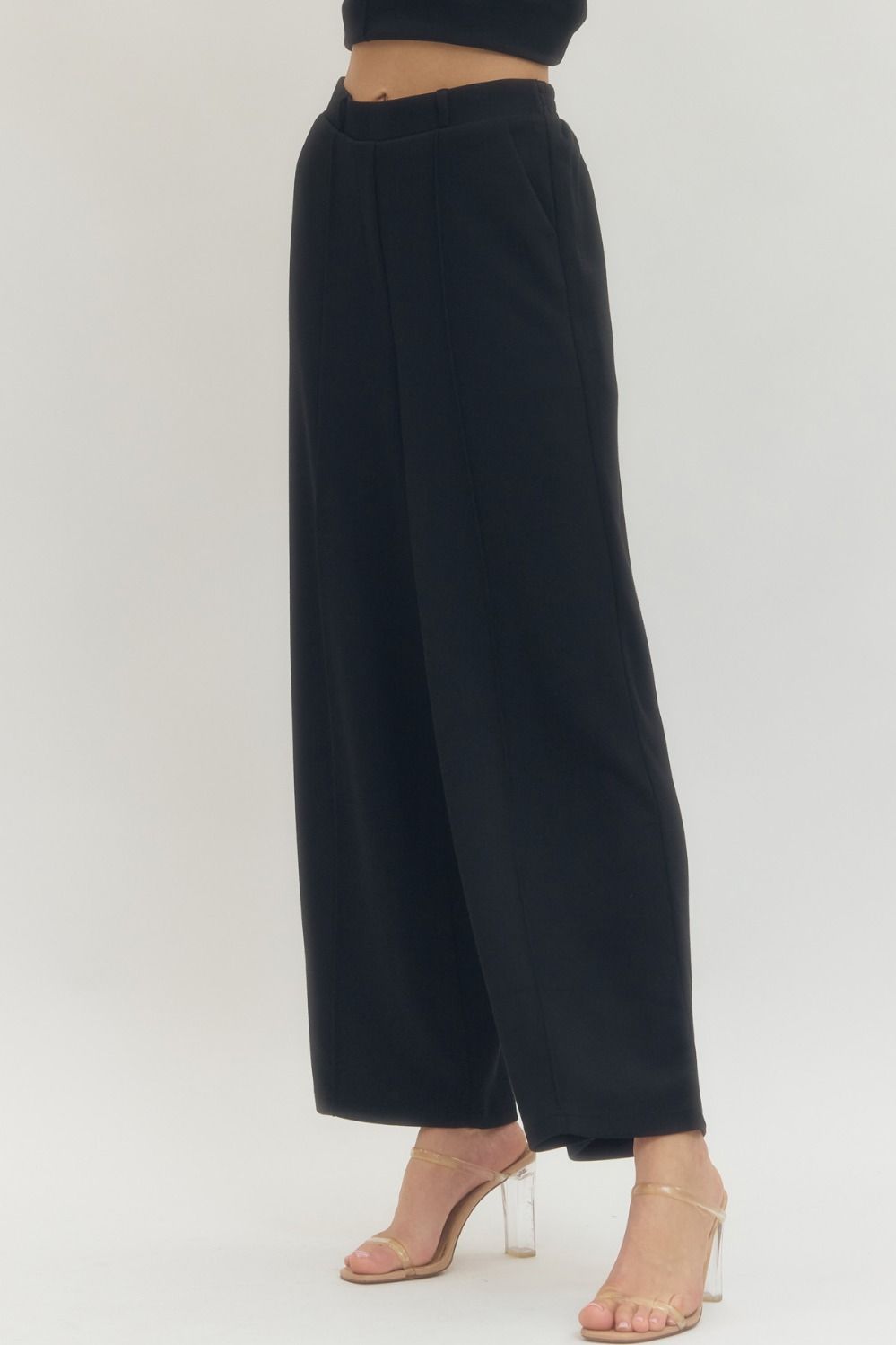 Mock Neck Set - Navy