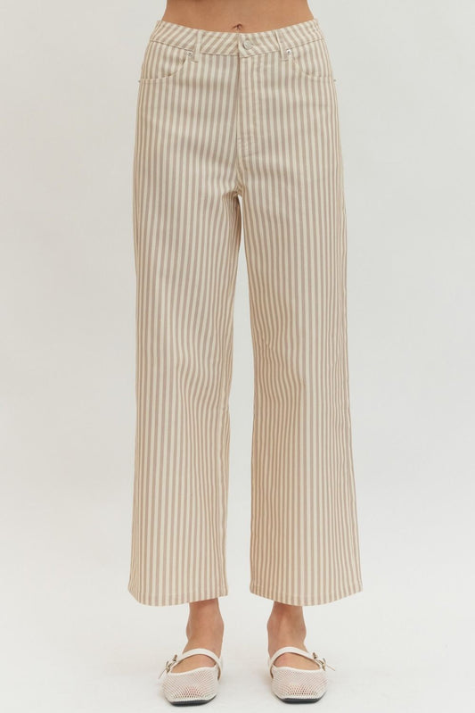 Striped Tan Pant