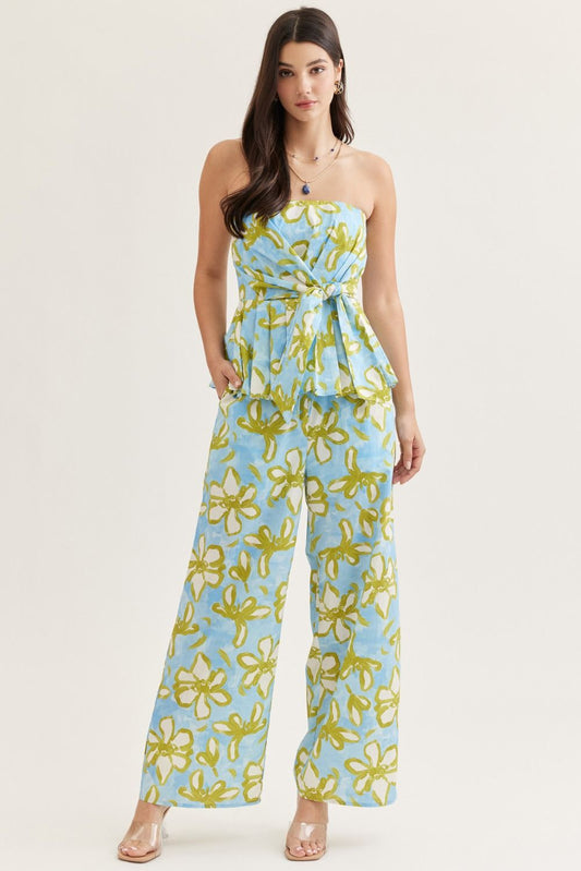 Strapless Top And Pant Set