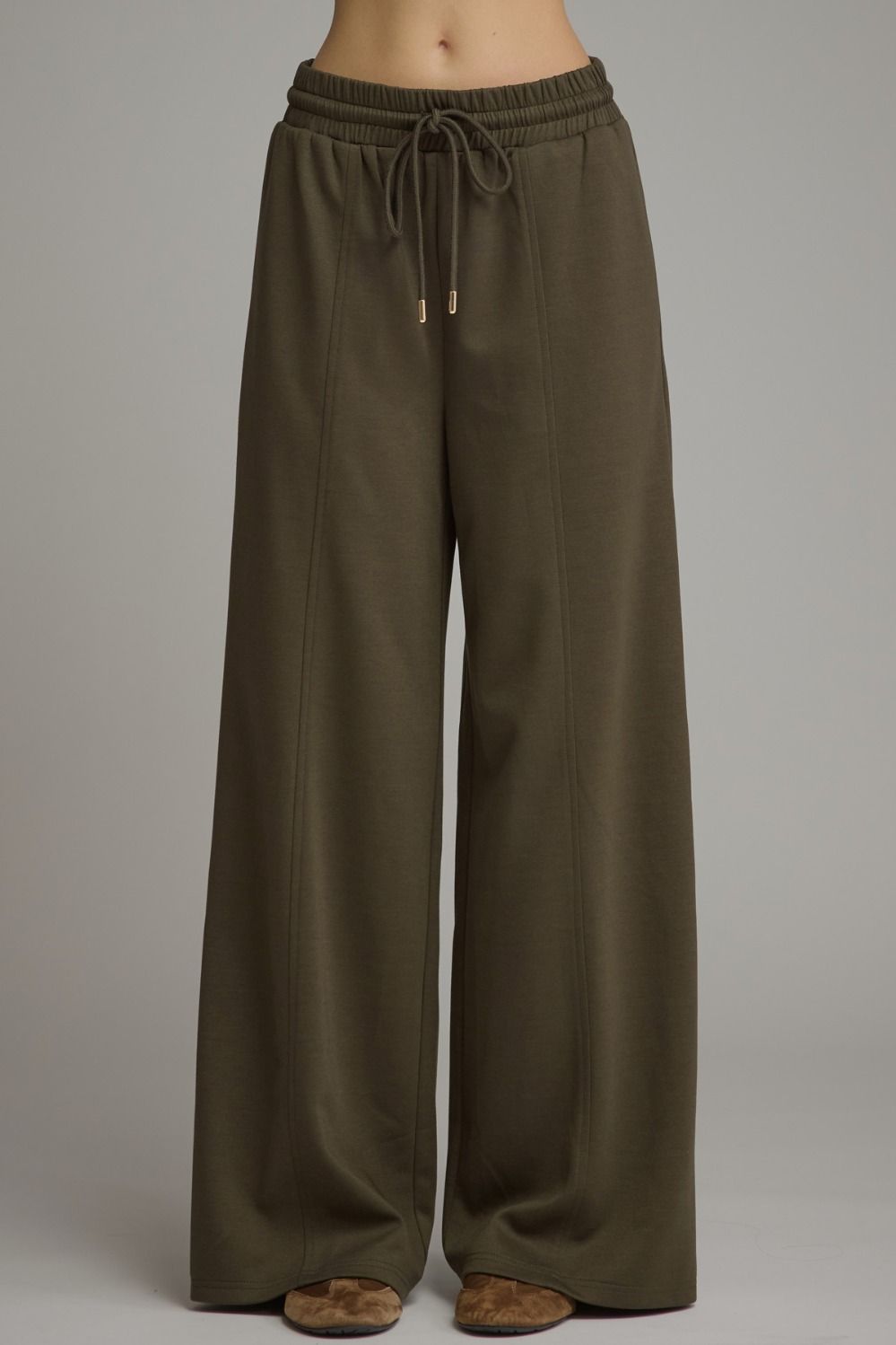 Zip Up Pant Set - Olive