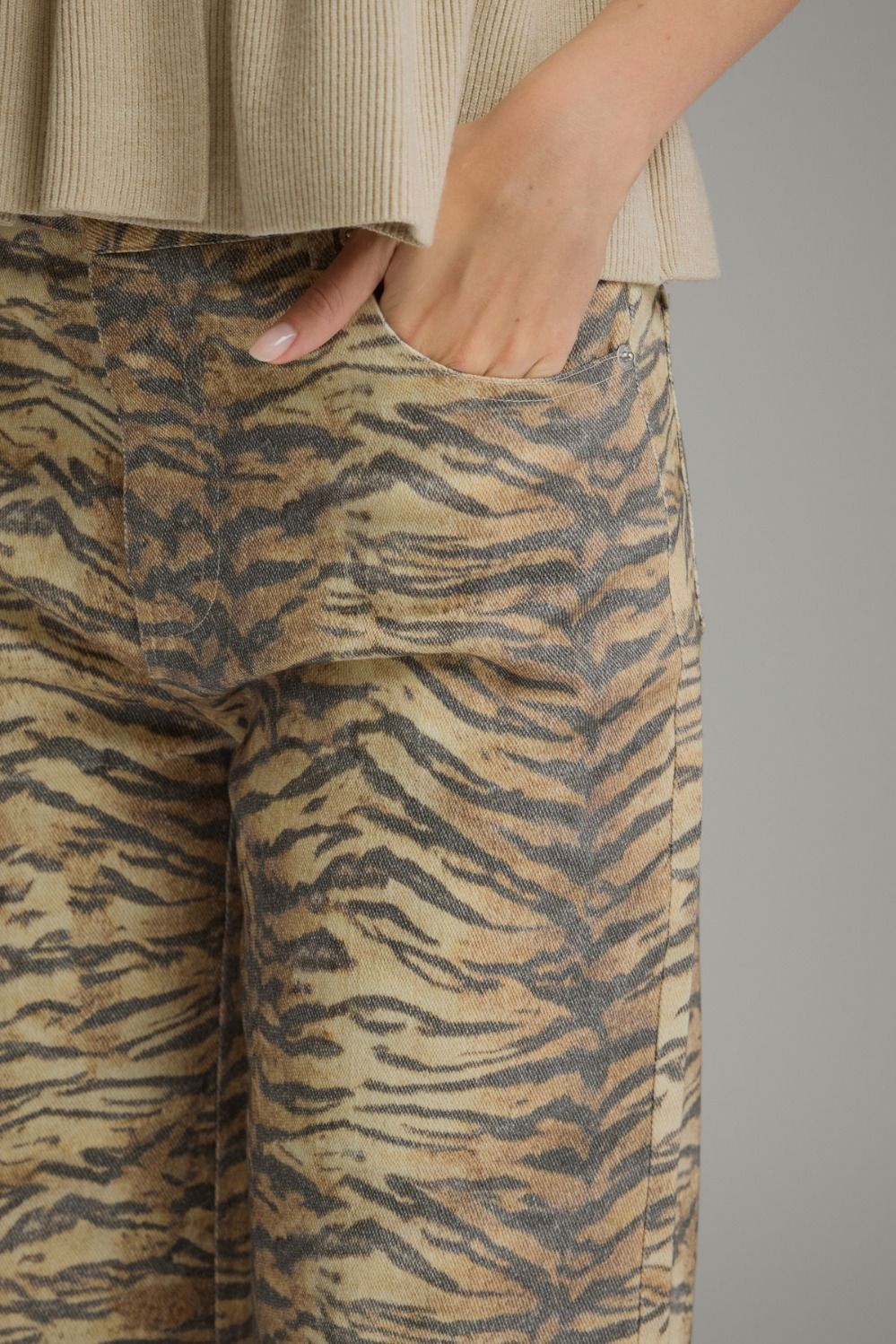 Tiger Print Jean